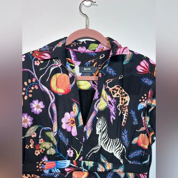 Anthropologie Maeve Floral V-Neck Dress SZ S - Picture 4 of 10